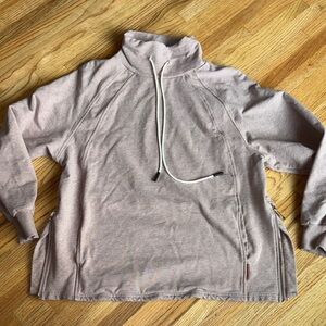 Varley medium mauve Soft Taupe Hoodie with Brushed Interior